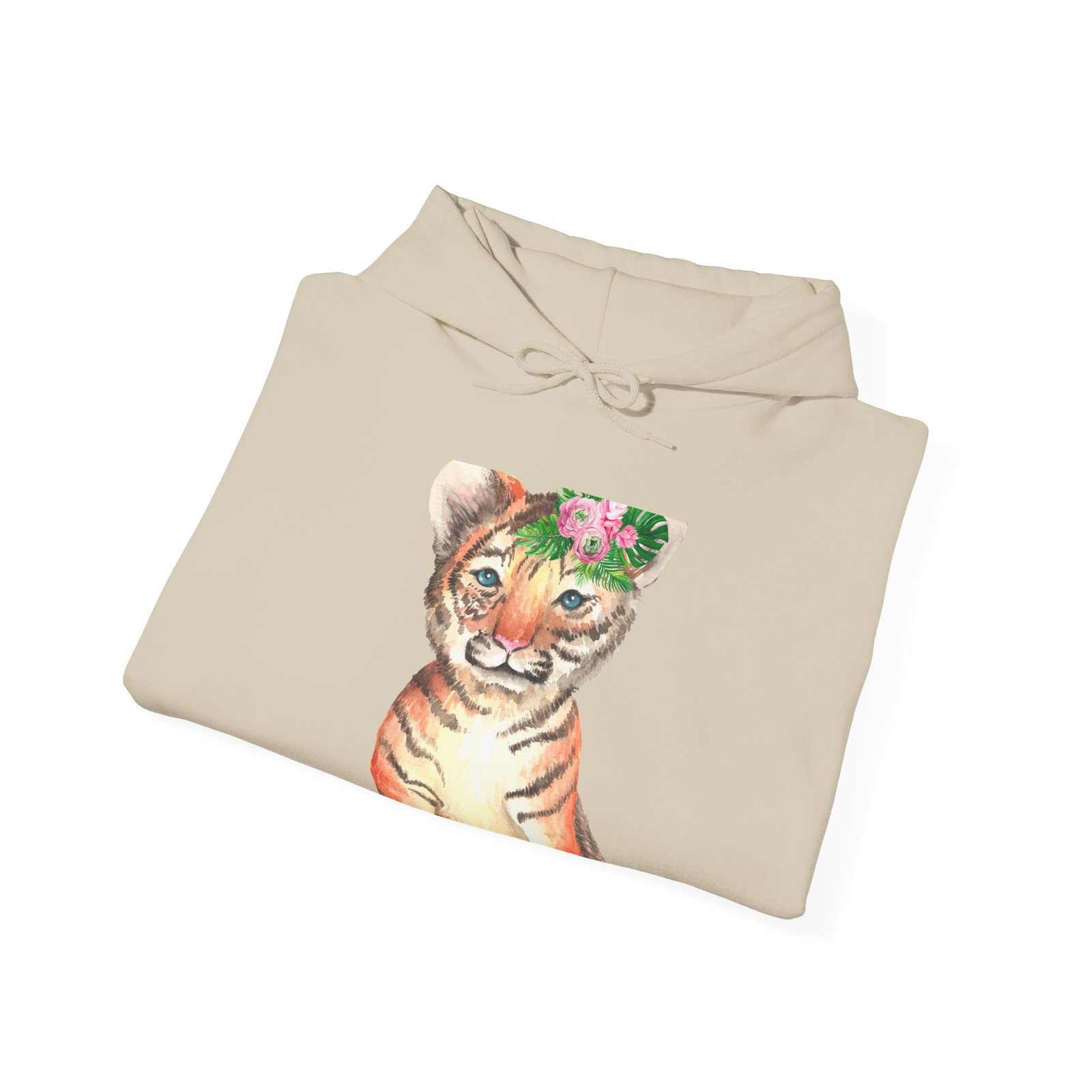 Cute Baby Tiger Illustration with Playful Expression - Hoodie - Image 8