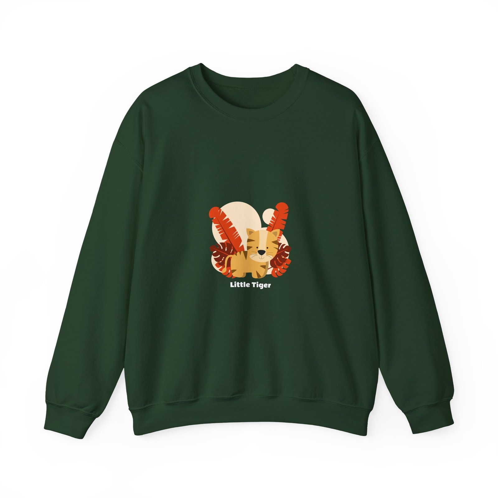 Adorable Little Tiger Cub Illustration with Playful Expression - Sweatshirt - Image 5