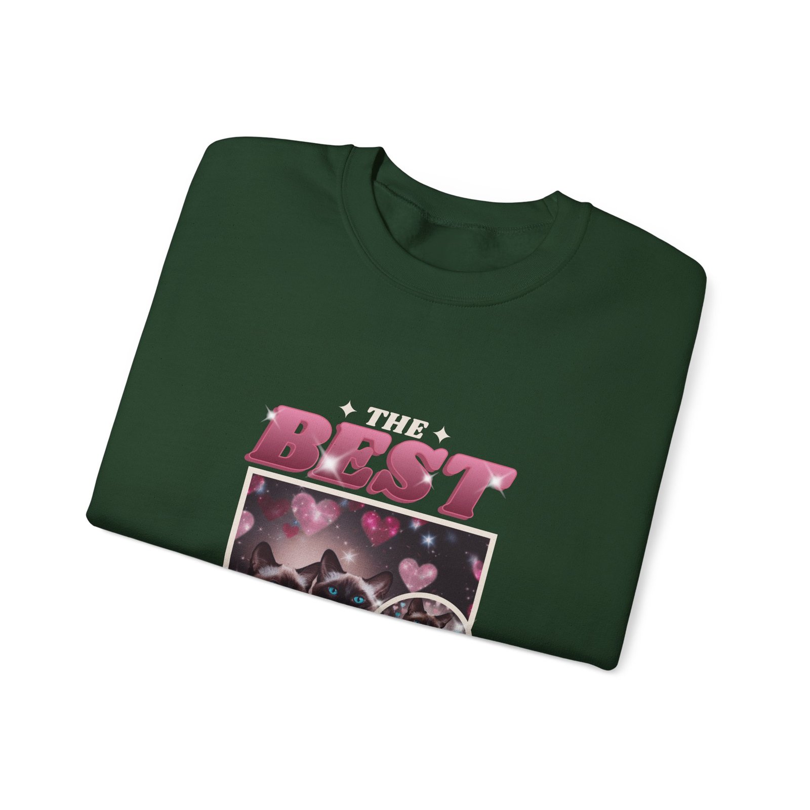 Best Cats Ever Cute Cat Illustration with Playful Typography - Sweatshirt - Image 7