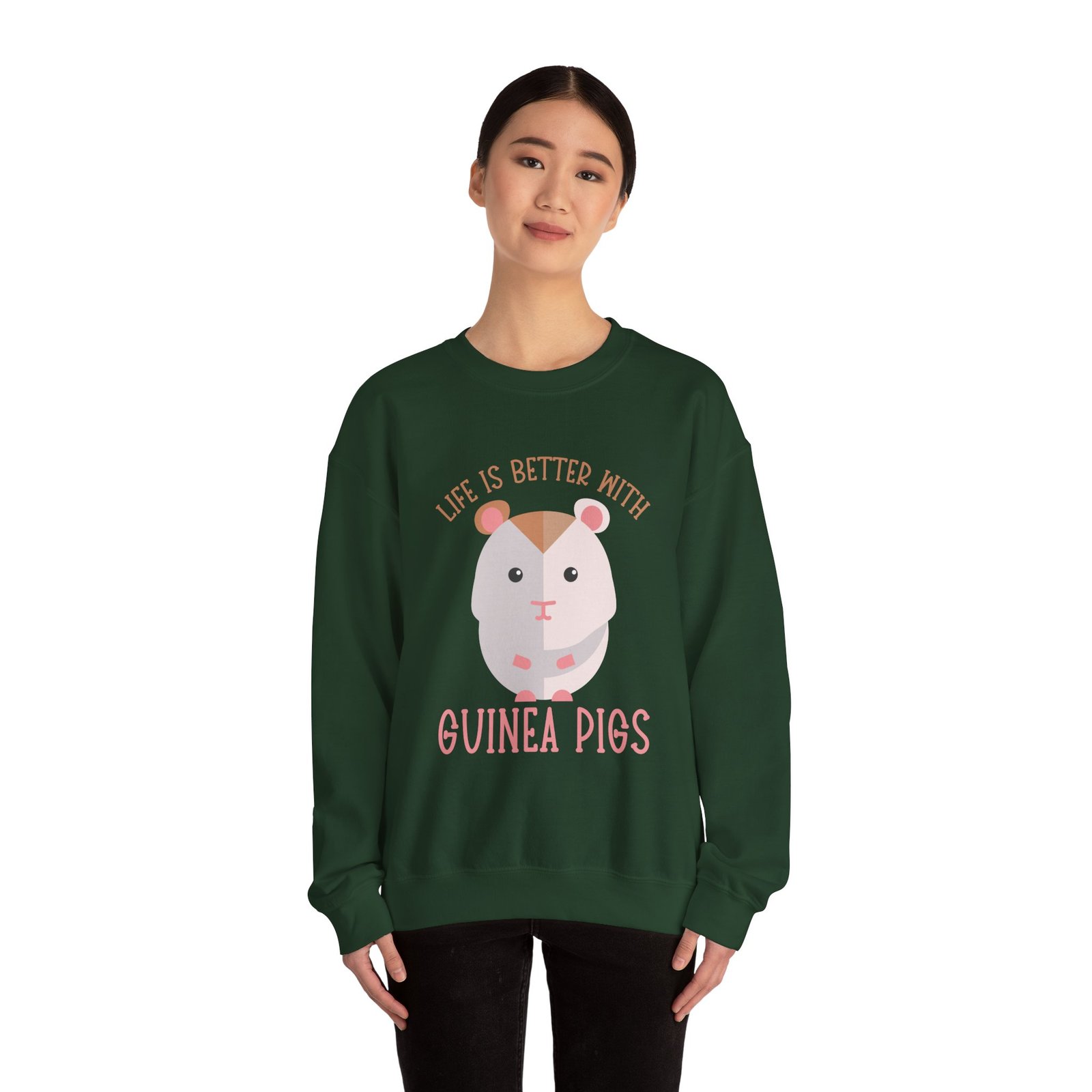 Adorable Guinea Pigs Cartoon Illustration in Vibrant Colors - Sweatshirt - Image 8