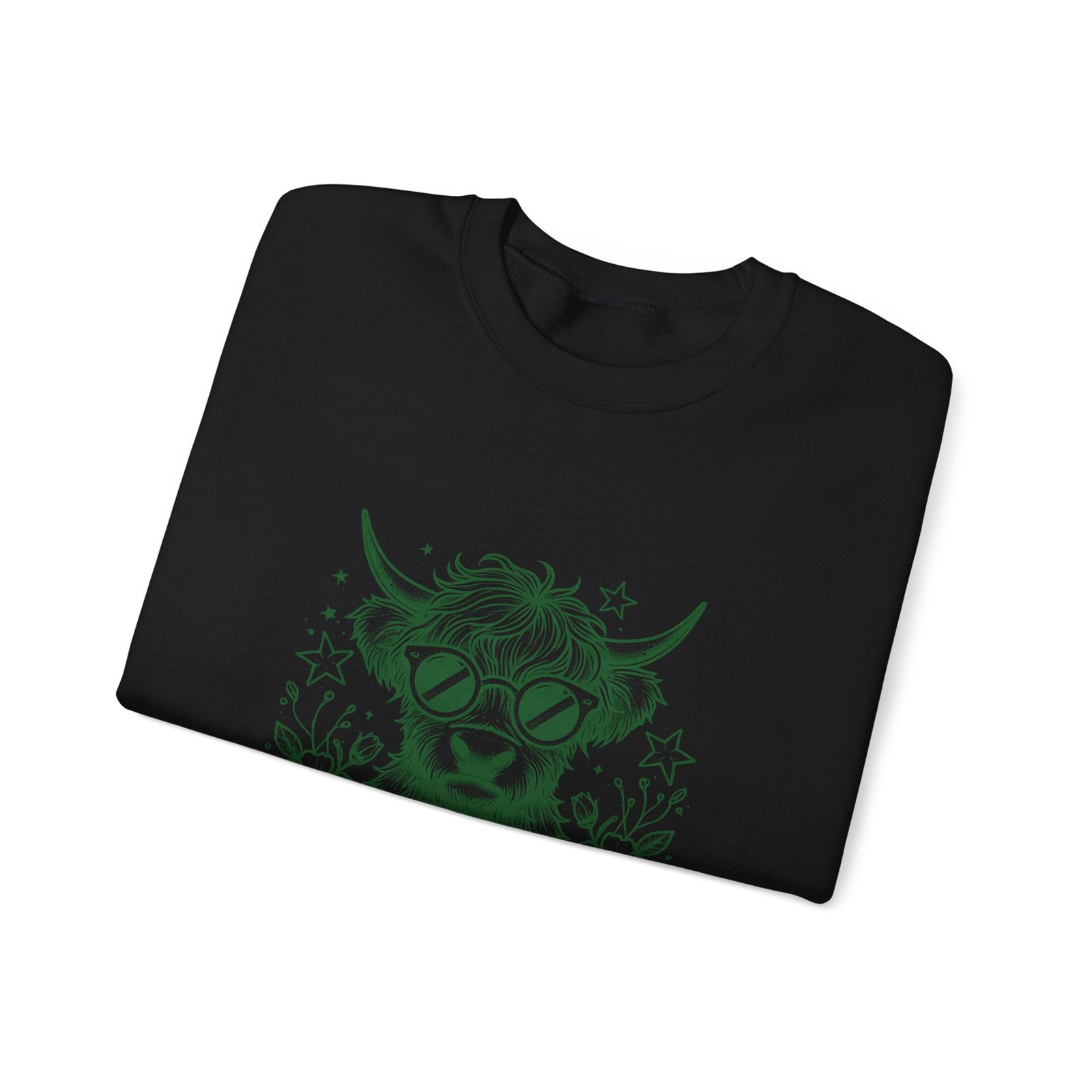 Don’t Be Salty Heifer Green Cow Wearing Cool Sunglasses Design - Sweatshirt - Image 3