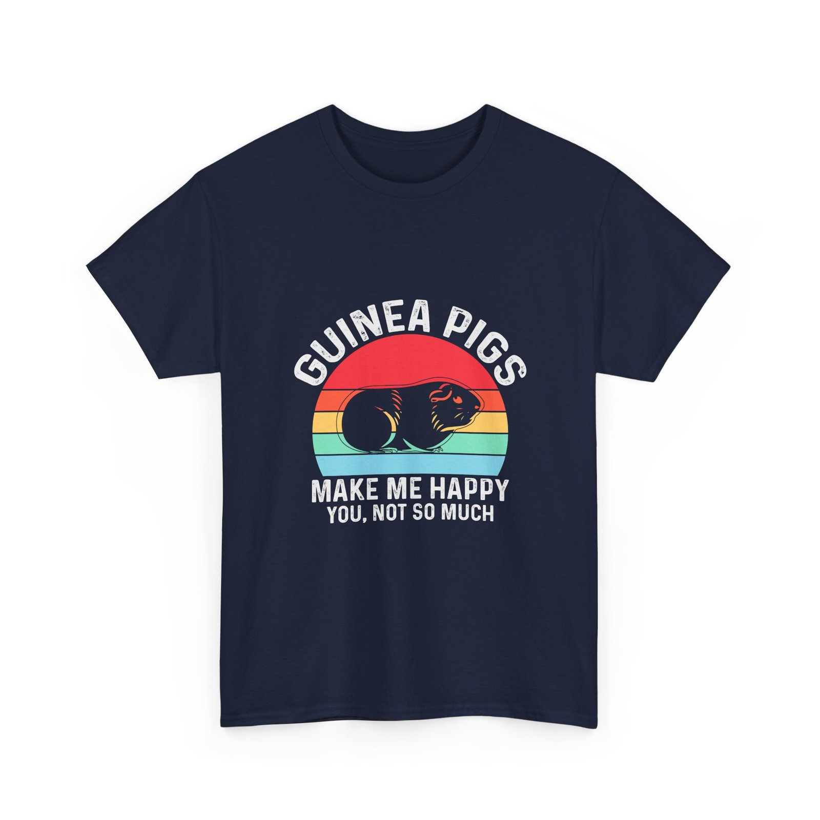 Guinea Pigs Make Me Happy Funny Retro Vintage Design - T-shirt - Image 11