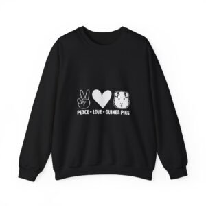 Peace Love Guinea Pigs Colorful Typography Design - Sweatshirt