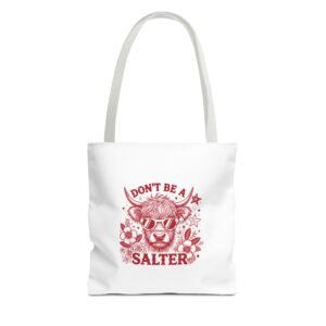 Don’t Be Salty Red Cow Funny Cartoon Design - Tote Bag