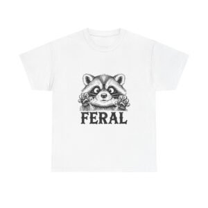 Feral Black Raccoon with Intense Wild Expression - T-shirt