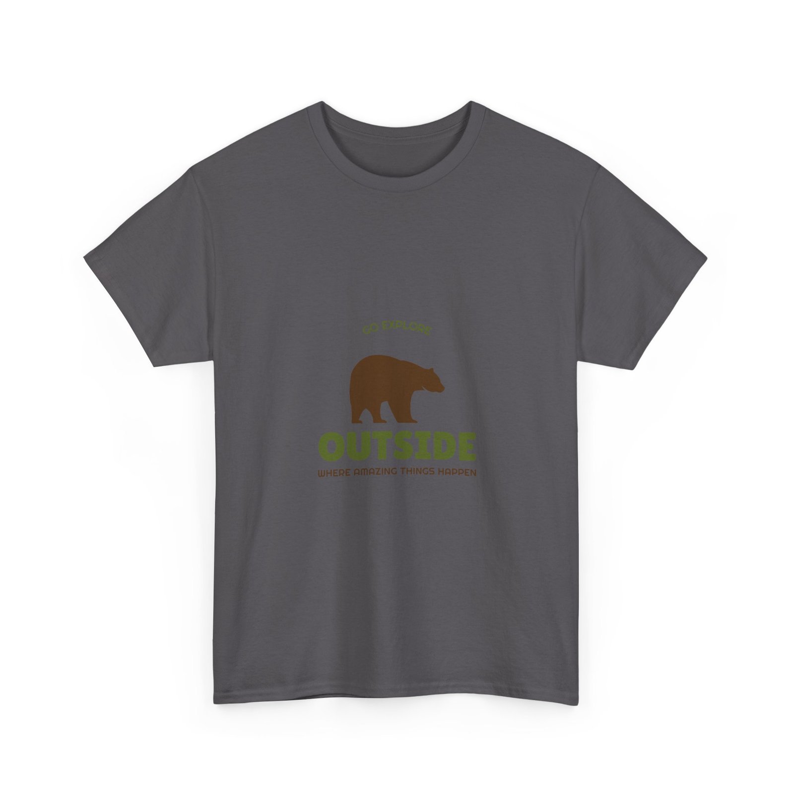 Go Outside Bear Graphic with Nature Adventure Theme - T-shirt - Image 7