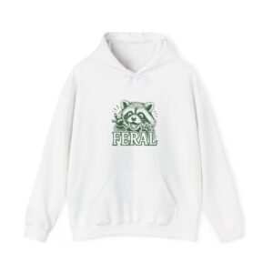 Feral Green Raccoon Cute Wild Animal Art - Hoodie