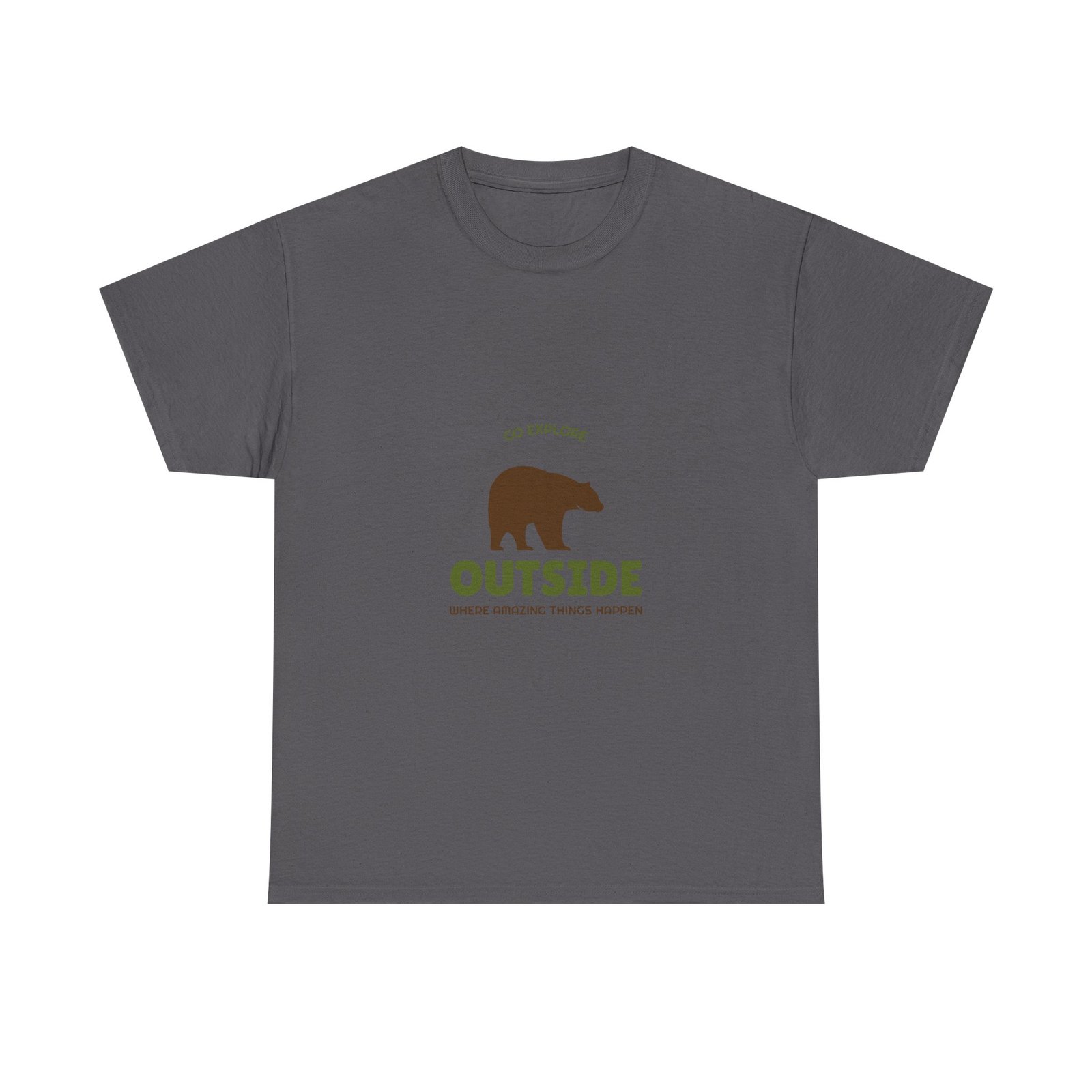 Go Outside Bear Graphic with Nature Adventure Theme - T-shirt - Image 5
