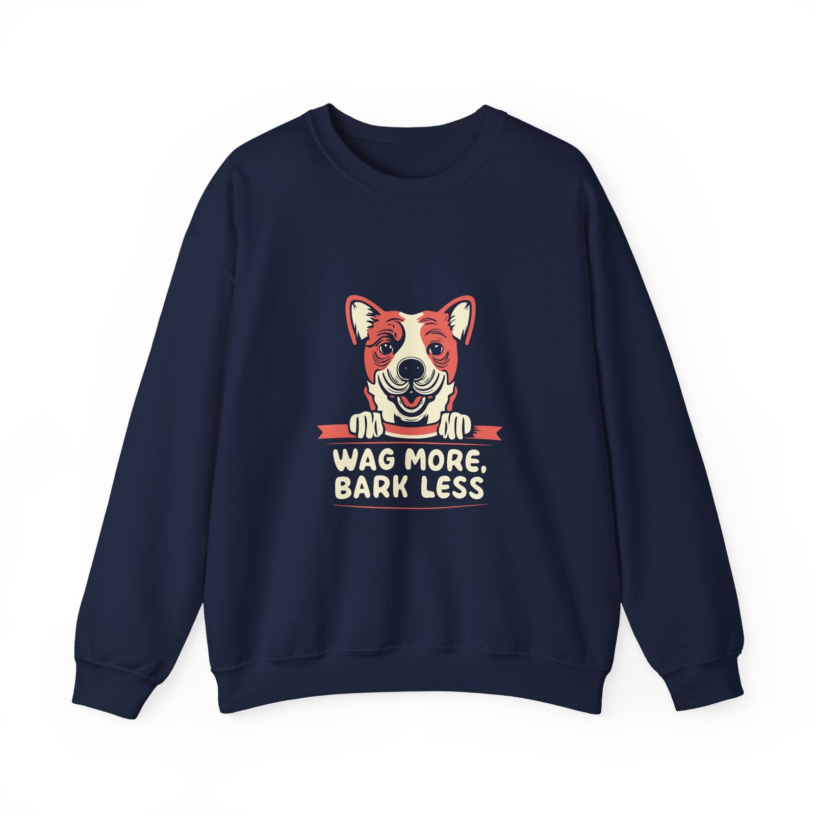 Wag More Bark Less Cute Dog Quote Graphic - Sweatshirt - Image 9