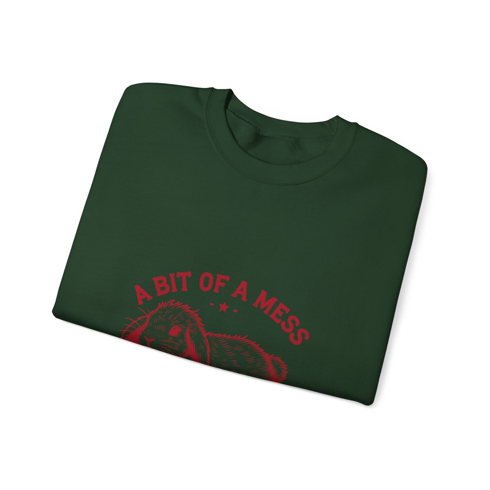 Red Rabbit Cartoon with "A Bit Of A Mess But Doing My Best" Quote - Sweatshirt - Image 7