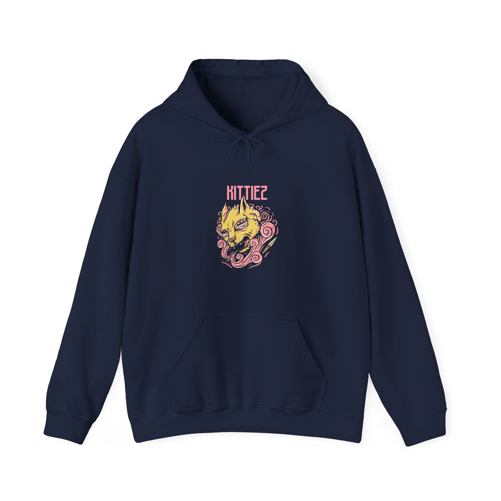 Psycho Kitten Surreal Art with Intense Expression and Vivid Colors - Hoodie - Image 9