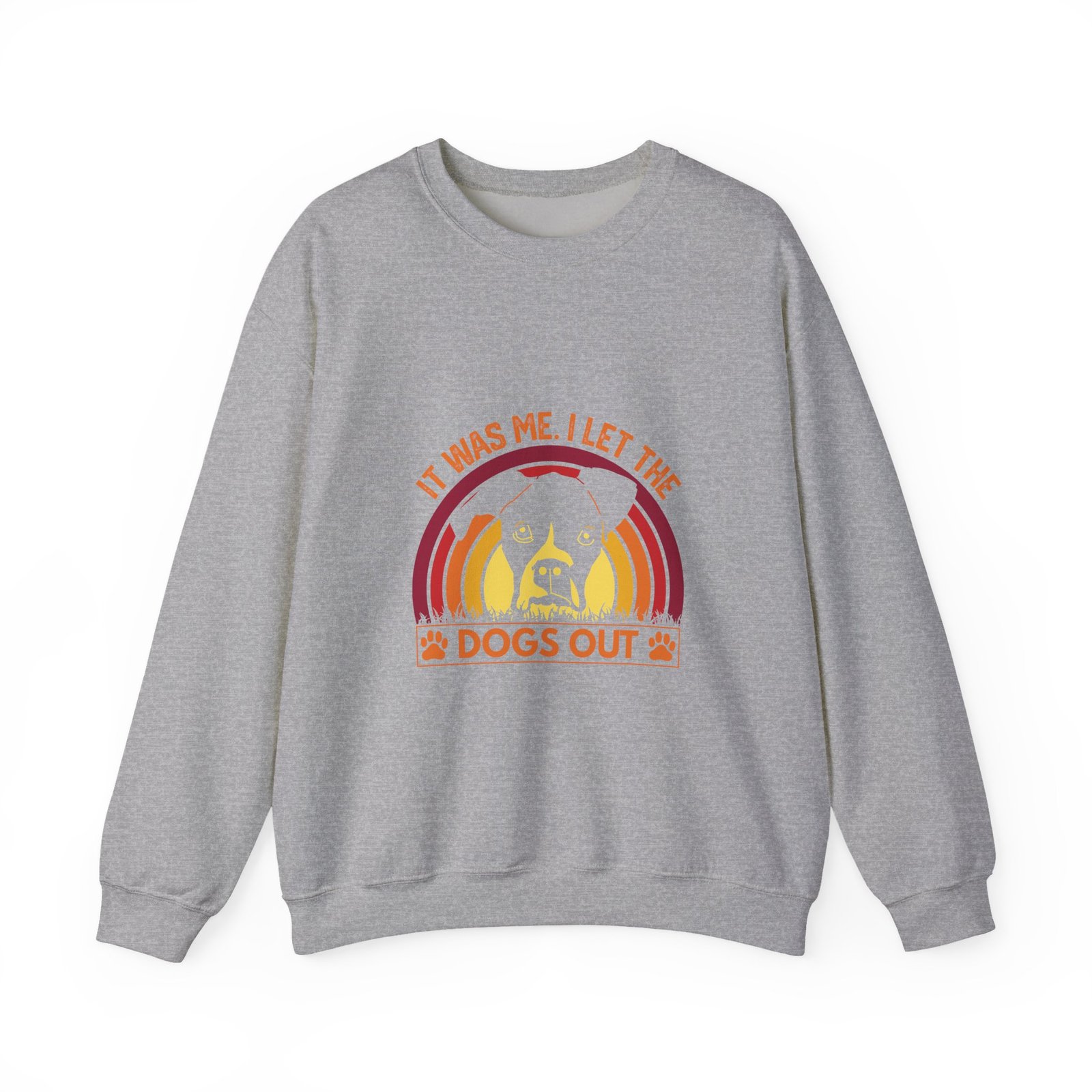 Retro Sunset with Silhouetted Dogs Playing Outdoors - Sweatshirt - Image 9