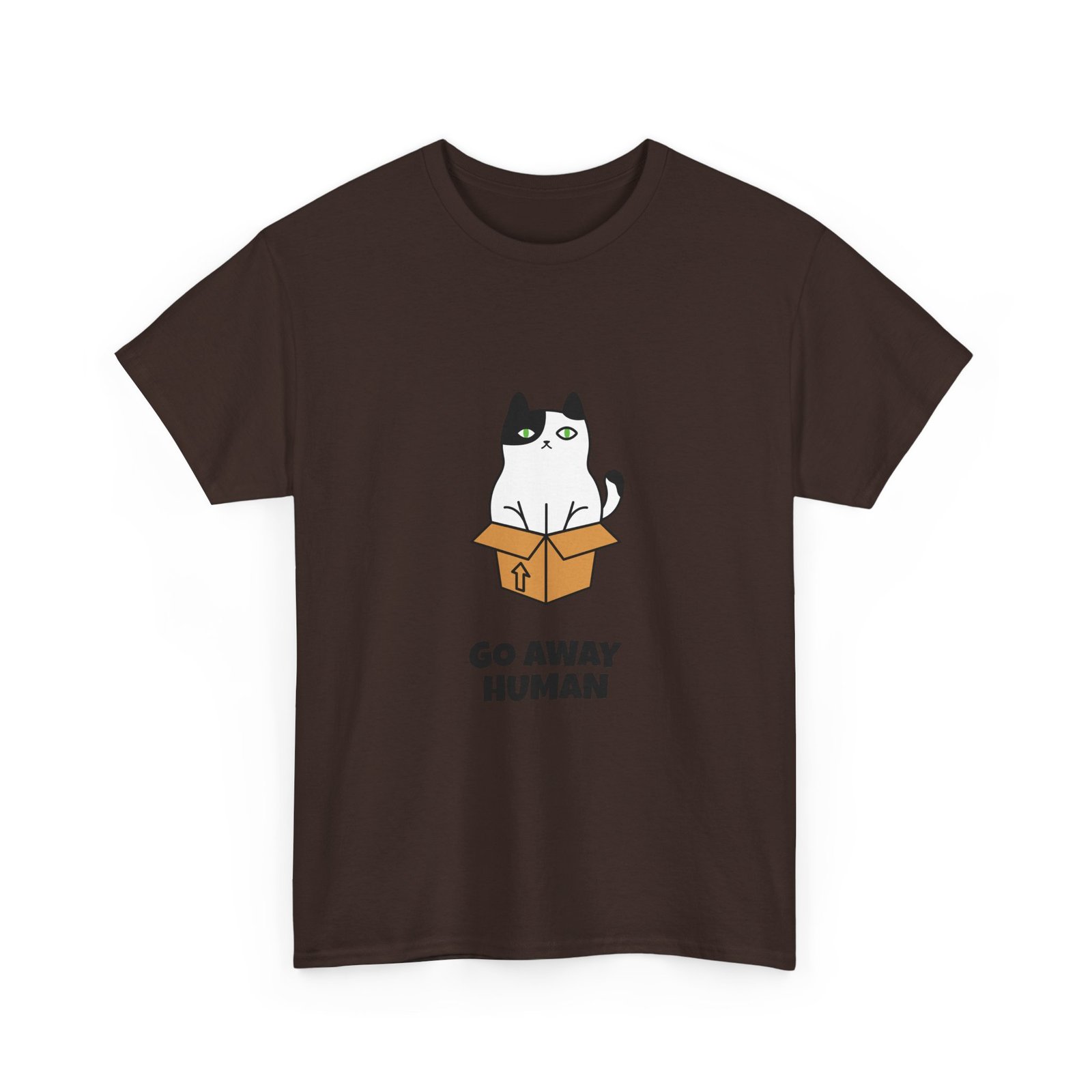 Go Away Human Cat Funny Grumpy Cat Illustration - T-shirt - Image 3