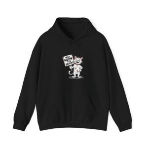 Playful Cat Cartoon Saying Will Meow For Snacks - Hoodie