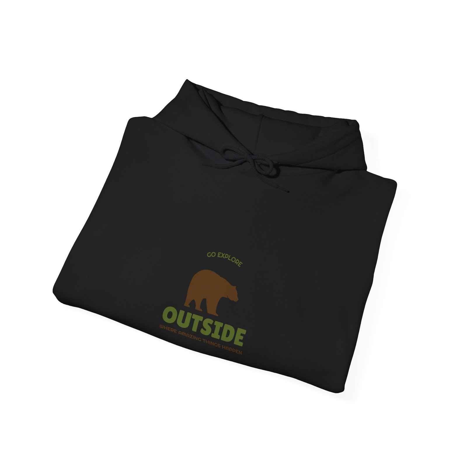 Go Outside Bear Graphic with Nature Adventure Theme - Hoodie - Image 4