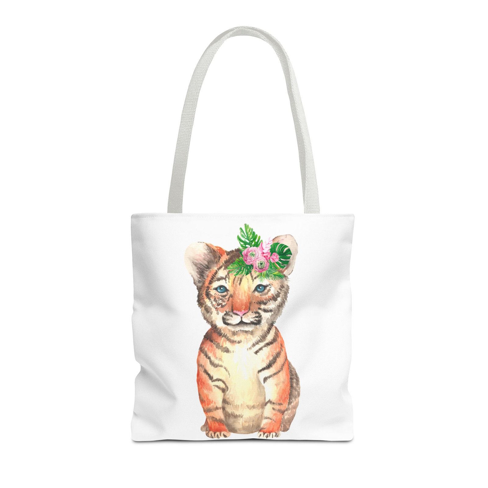 Adorable Baby Tiger Illustration with Playful Expression - Tote Bag - Image 5