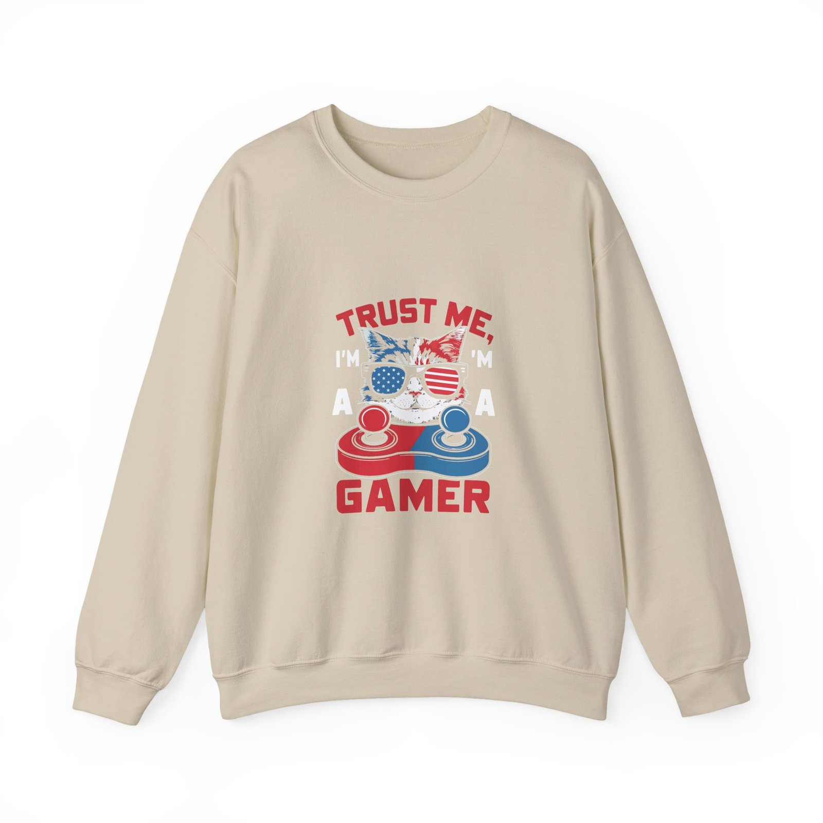 Trust Me Gamer Cat Funny Cute Cat Gaming Graphic - Sweatshirt - Image 5