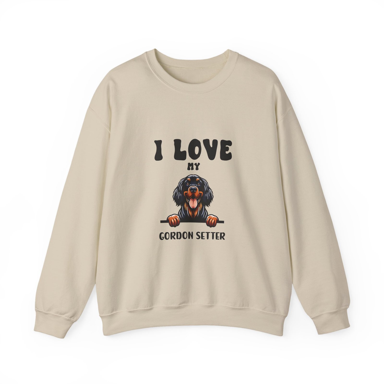 I Love Gordon Setter Heart and Paw Print Design - Sweatshirt - Image 5