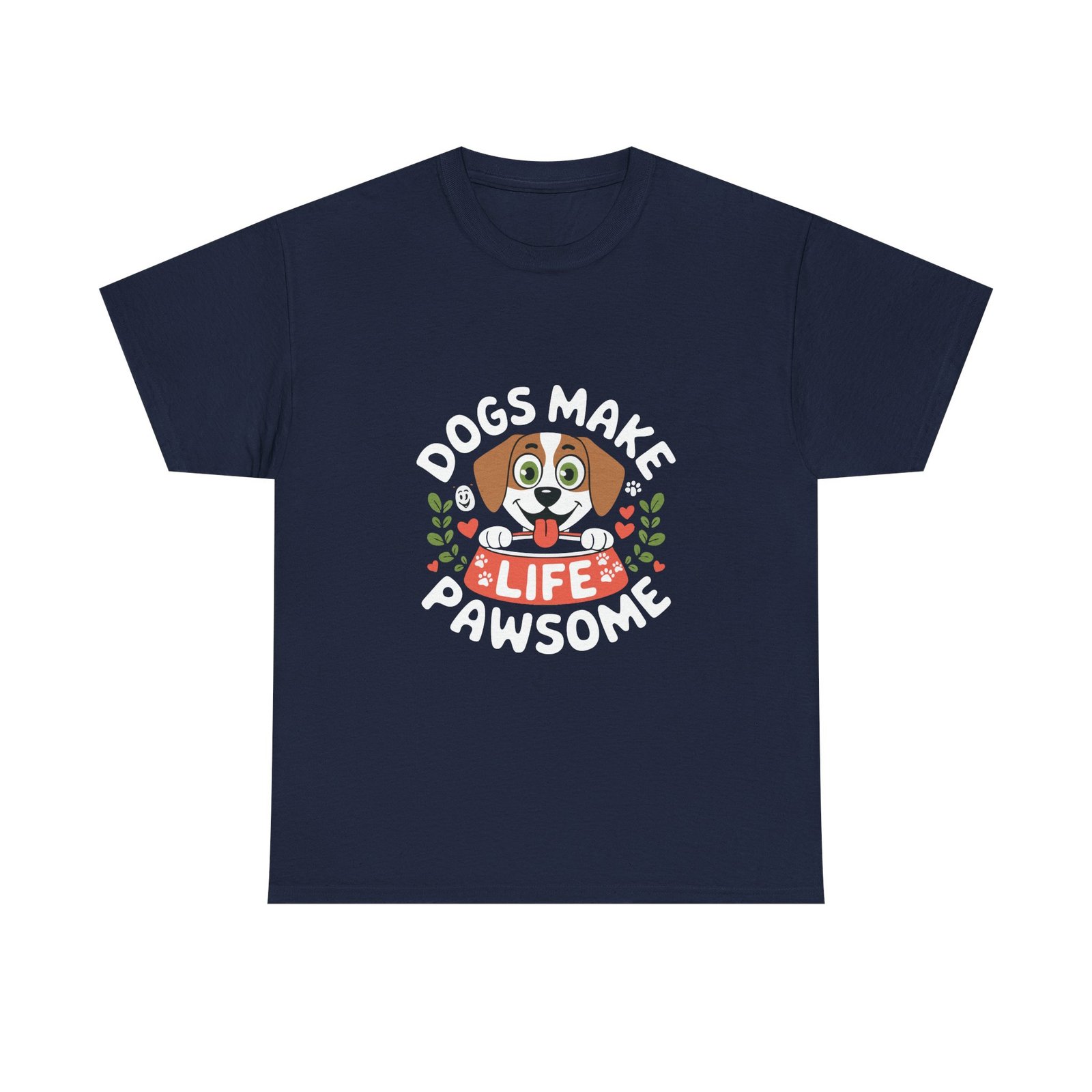 Cute Pawsome Life Cartoon Dog with Playful Expressions - T-shirt - Image 9