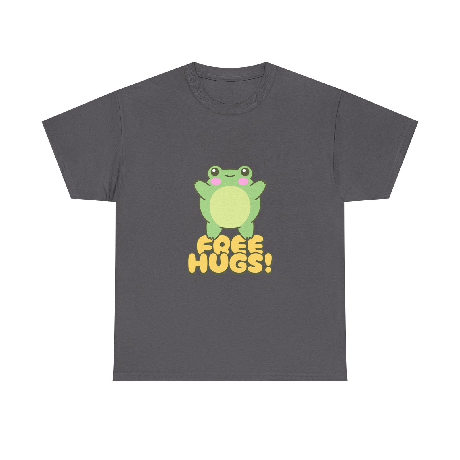 Cute Cartoon Frog Offering Free Hugs Illustration - T-shirt - Image 5