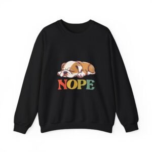 Adorable Sleeping Puppy with Playful Nope Expression - Sweatshirt