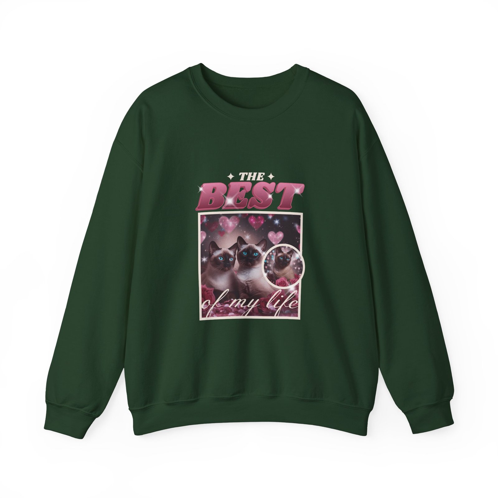Best Cats Ever Cute Cat Illustration with Playful Typography - Sweatshirt - Image 5