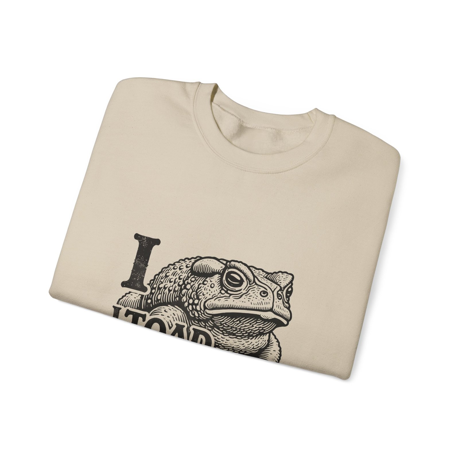 I Toad You So Black Frog Funny Pun Design - Sweatshirt - Image 7