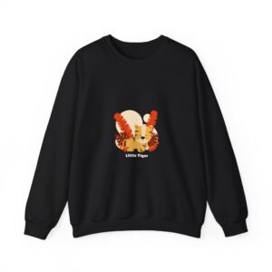 Adorable Little Tiger Cub Illustration with Playful Expression - Sweatshirt