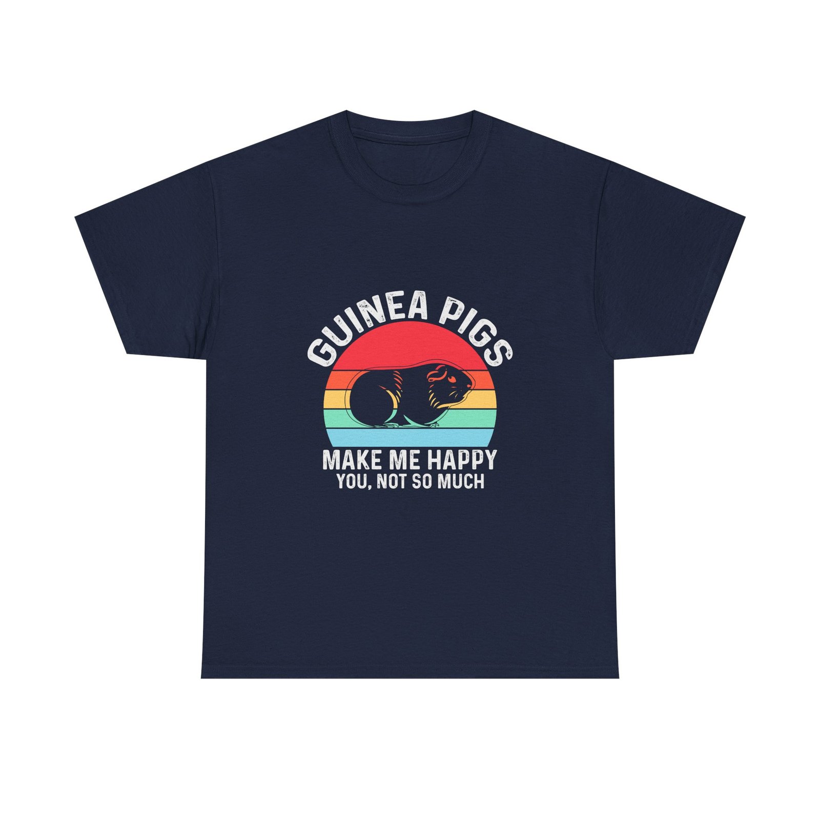 Guinea Pigs Make Me Happy Funny Retro Vintage Design - T-shirt - Image 9