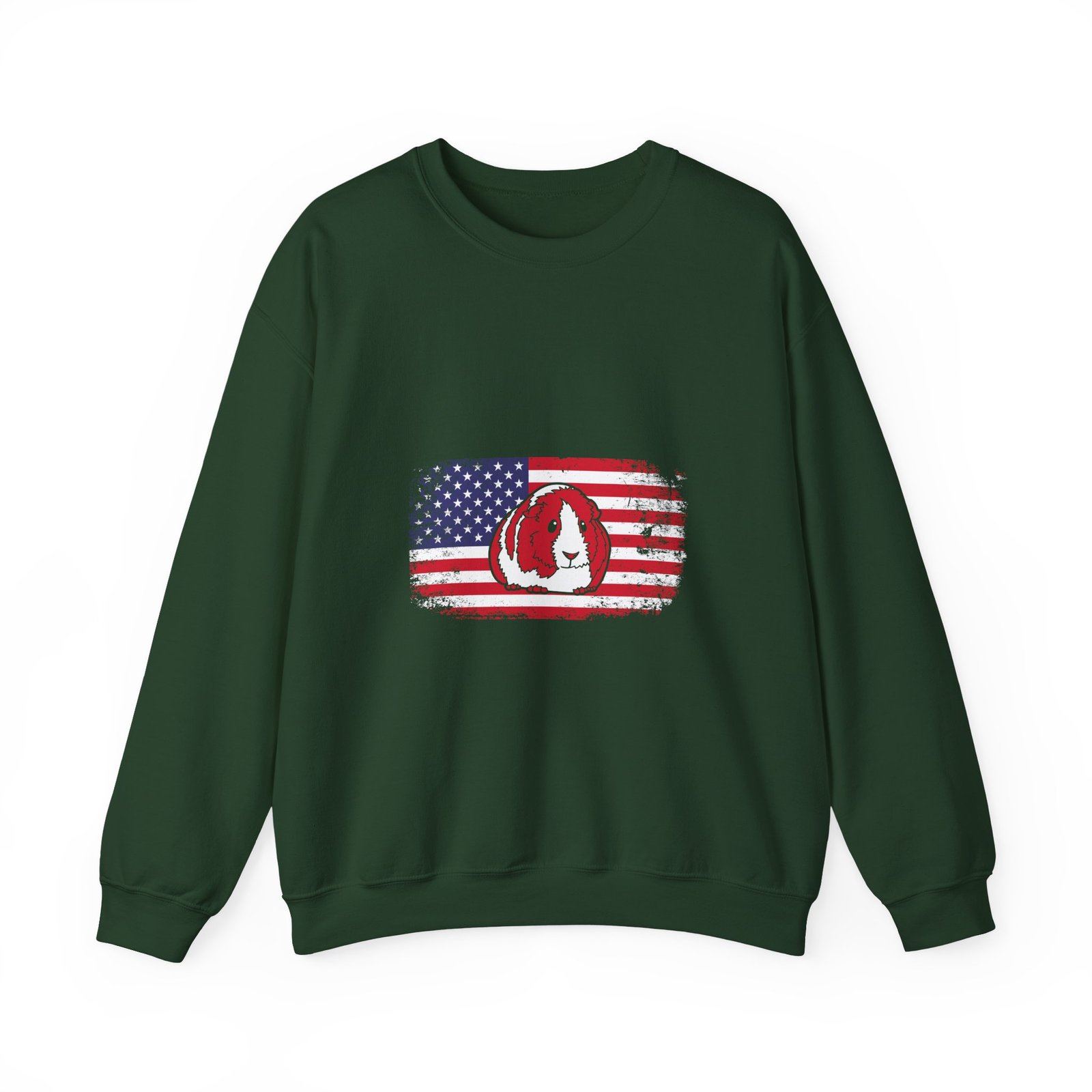 Guinea Pig American Flag Cavy USA 4th of July Patriotic Design - Sweatshirt - Image 5