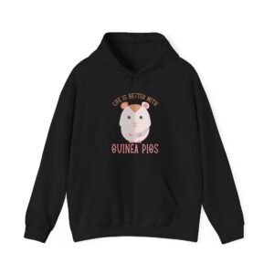 Adorable Guinea Pigs Cartoon Illustration in Vibrant Colors - Hoodie