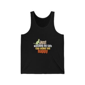 Watching My Cats Make Me Happy Heartwarming Cat Design - Tank Top