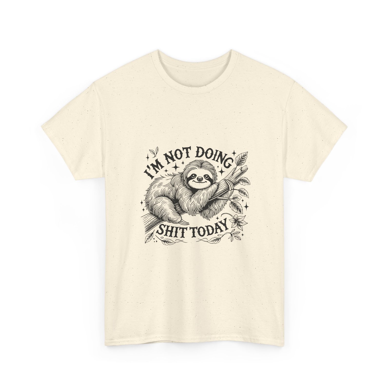 I’m Not Doing Shit Today Black Sloth Lazy Design - T-shirt - Image 7