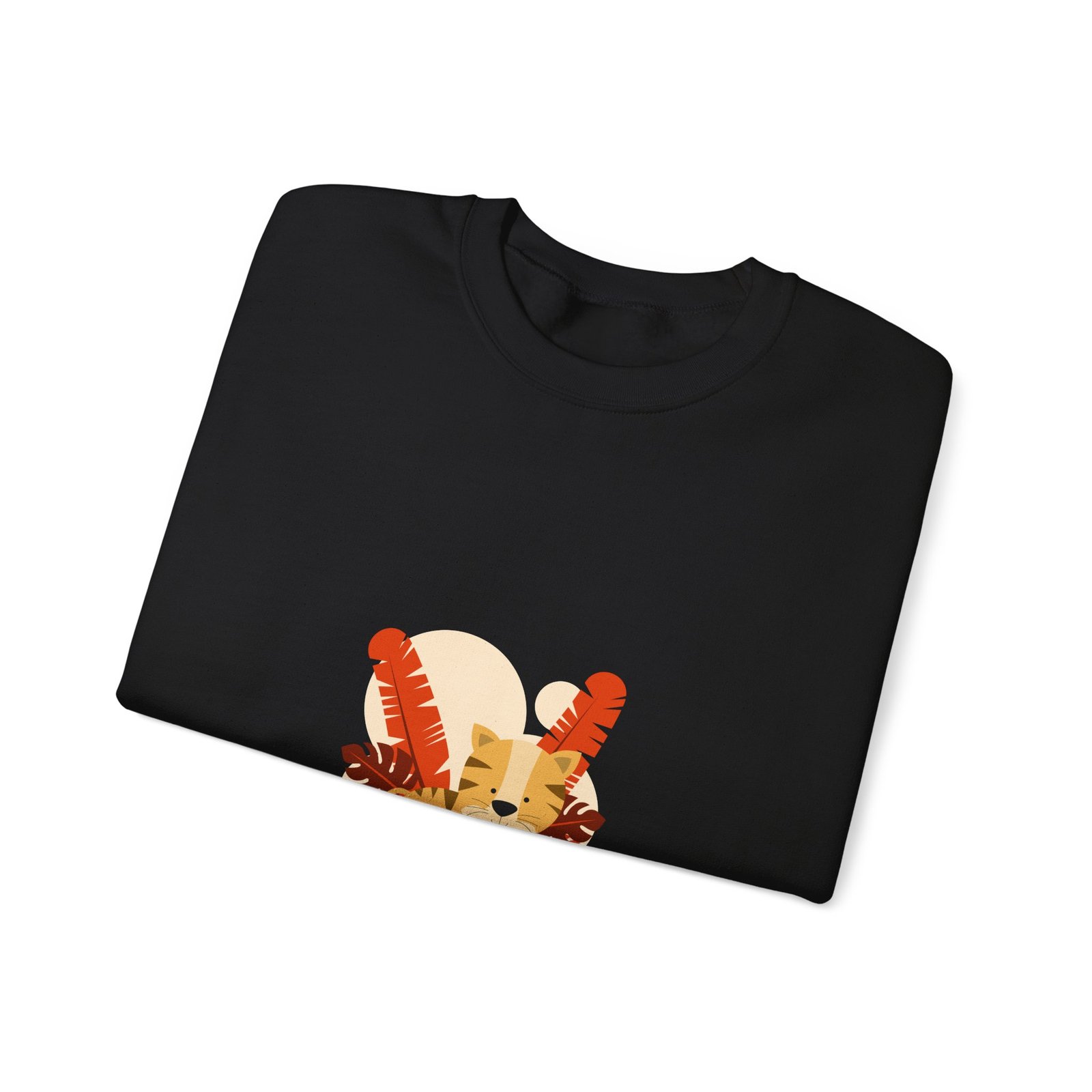 Adorable Little Tiger Cub Illustration with Playful Expression - Sweatshirt - Image 3