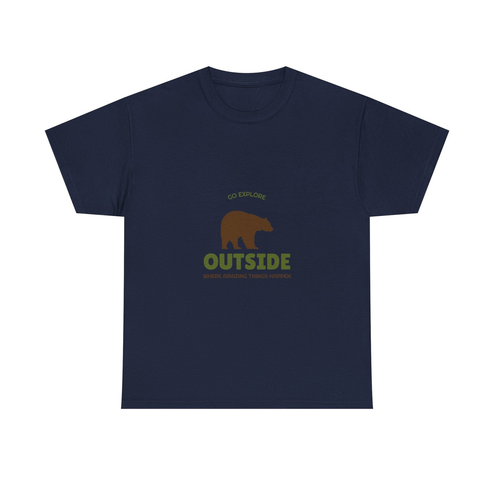 Go Outside Bear Graphic with Nature Adventure Theme - T-shirt - Image 9