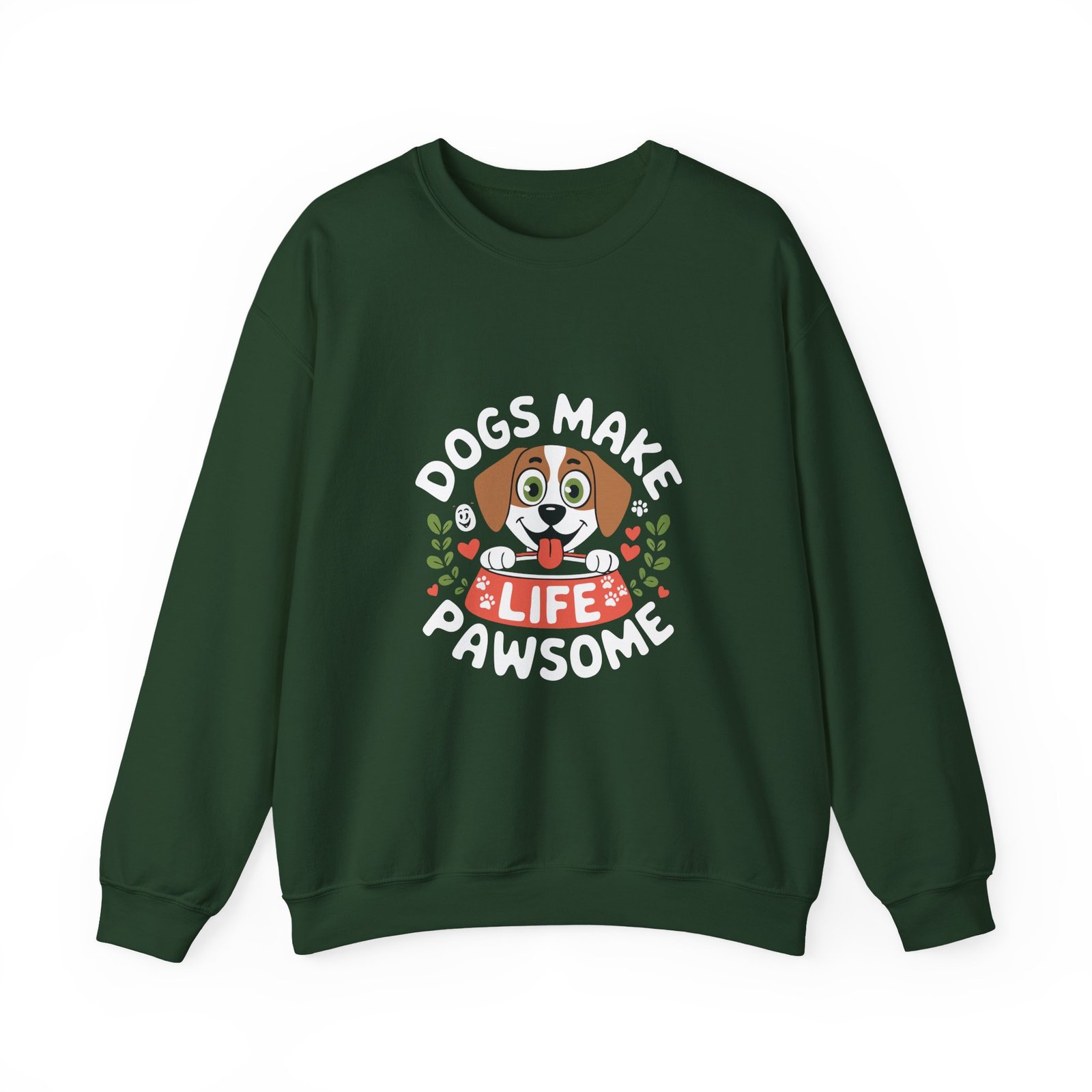 Cute Pawsome Life Cartoon Dog with Playful Expressions - Sweatshirt - Image 5