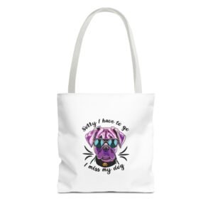 Cool Purple Pug Wearing Sunglasses Graphic - Tote Bag