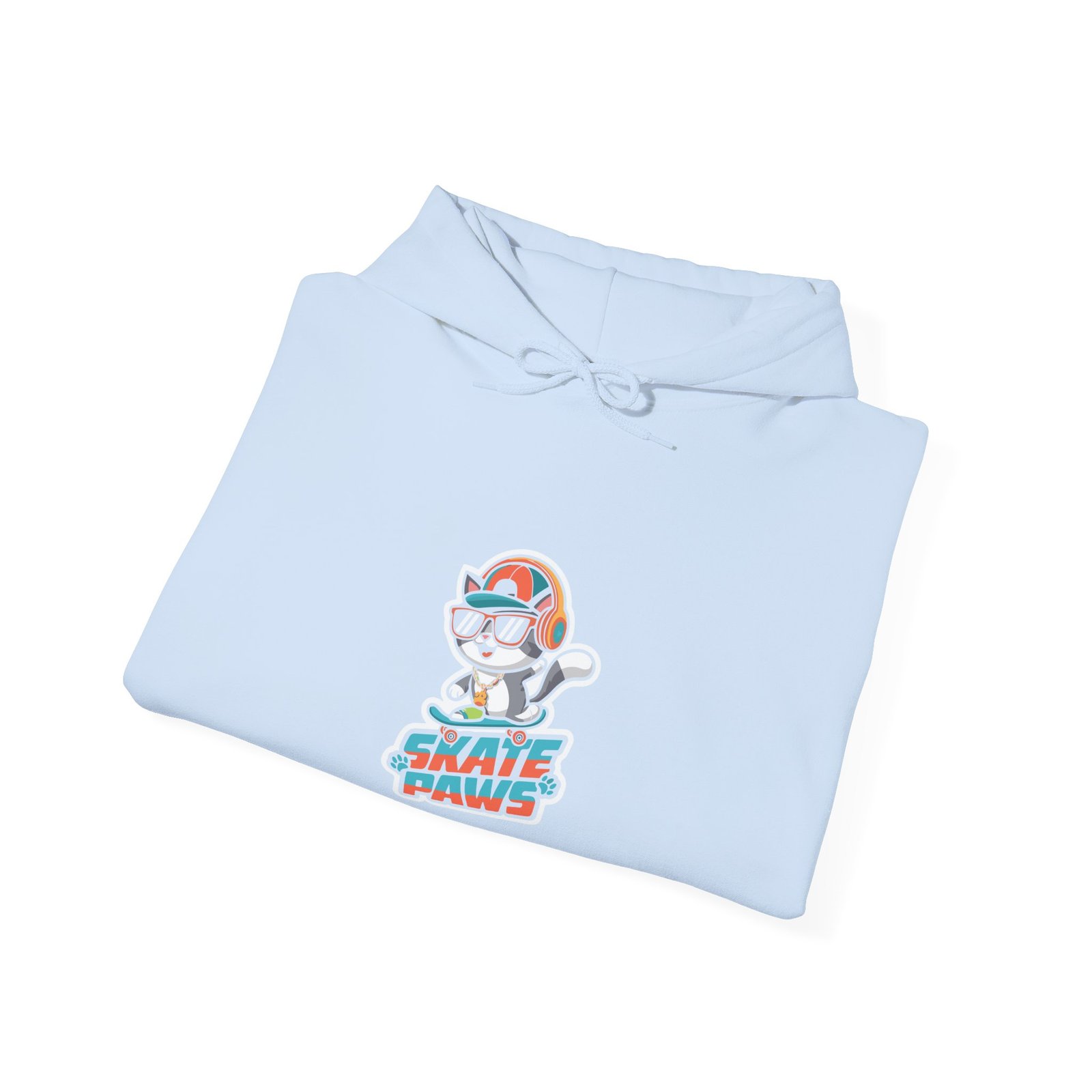 Skate Paws Roller Cat with Cute Cartoon Skateboard Design - Hoodie - Image 12