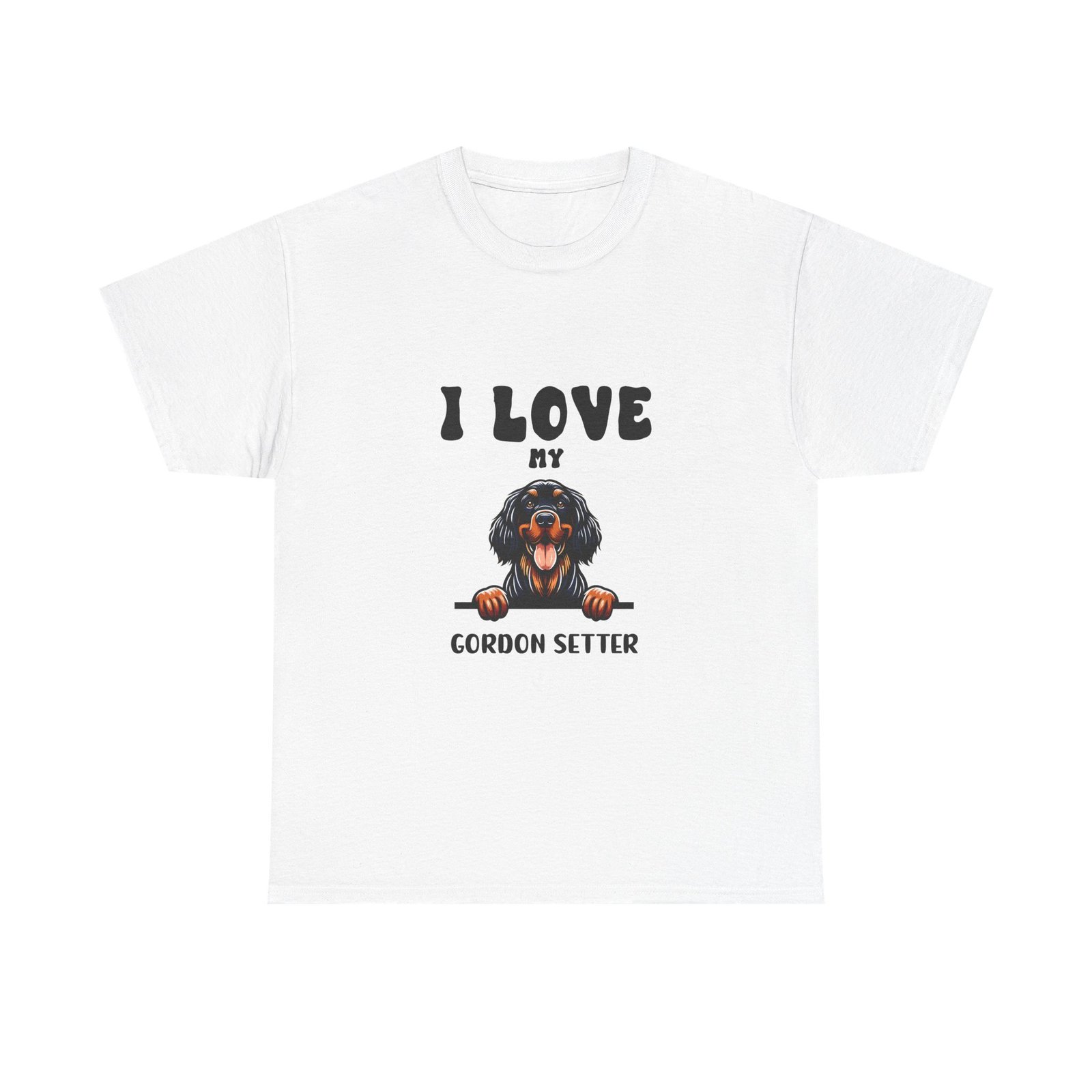 I Love Gordon Setter Heart and Paw Print Design - T-shirt