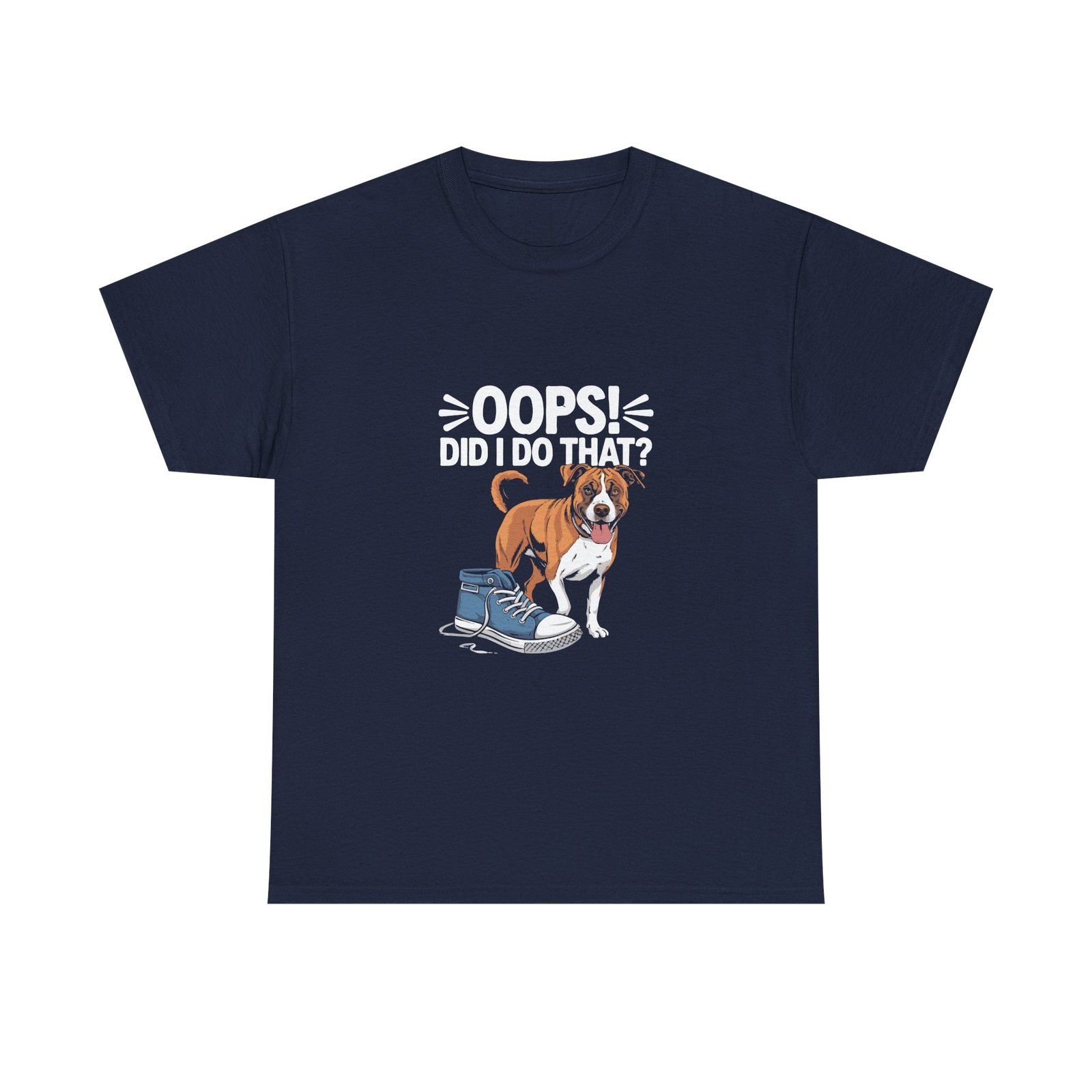 Cute Mischievous Puppy Saying Oops with Playful Expression - T-shirt - Image 9