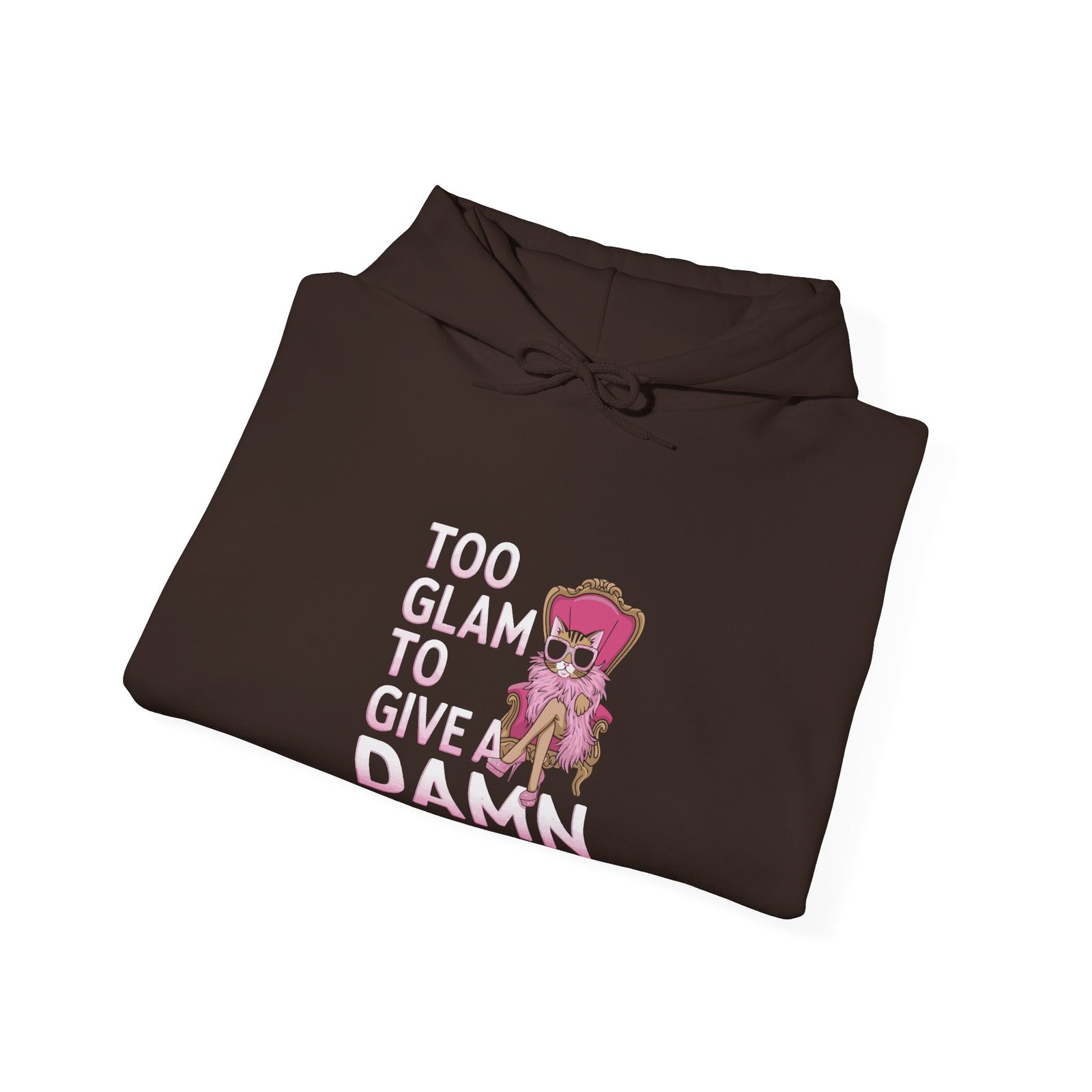 Too Glam To Give A Damn Bold Glitter Typography - Hoodie - Image 8