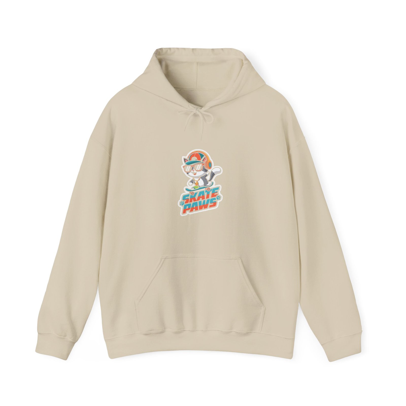 Skate Paws Roller Cat with Cute Cartoon Skateboard Design - Hoodie - Image 5