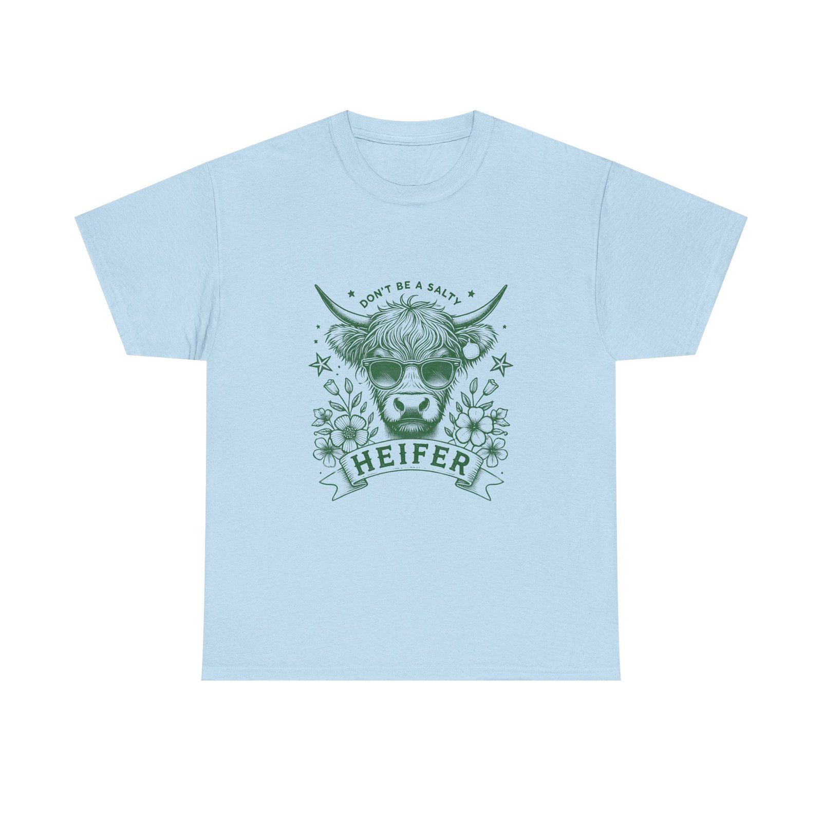 Heifer Green Cow Illustration with Natural and Rustic Charm - T-shirt - Image 9