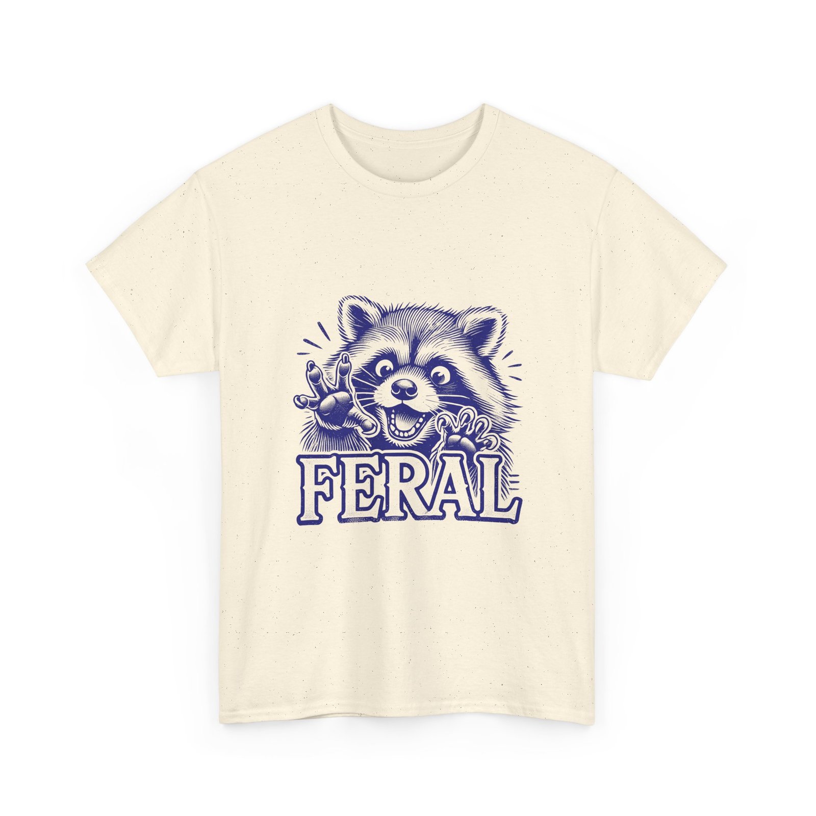 Feral Blue Raccoon with Humorous Expression Illustration - T-shirt - Image 7