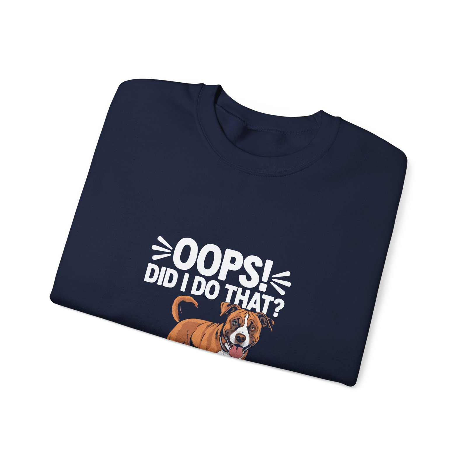 Cute Mischievous Puppy Saying Oops with Playful Expression - Sweatshirt - Image 11