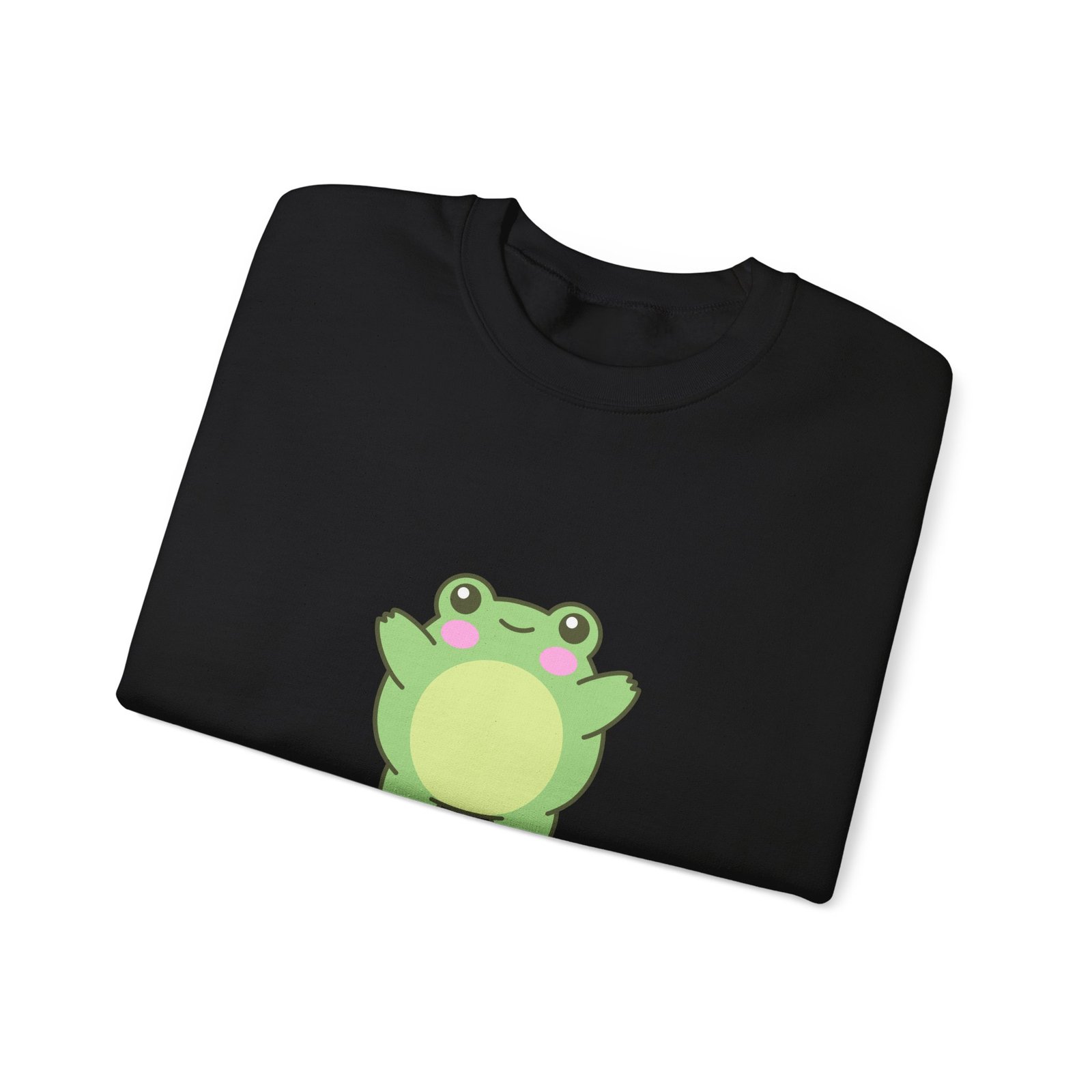 Cute Cartoon Frog Offering Free Hugs Illustration - Sweatshirt - Image 3