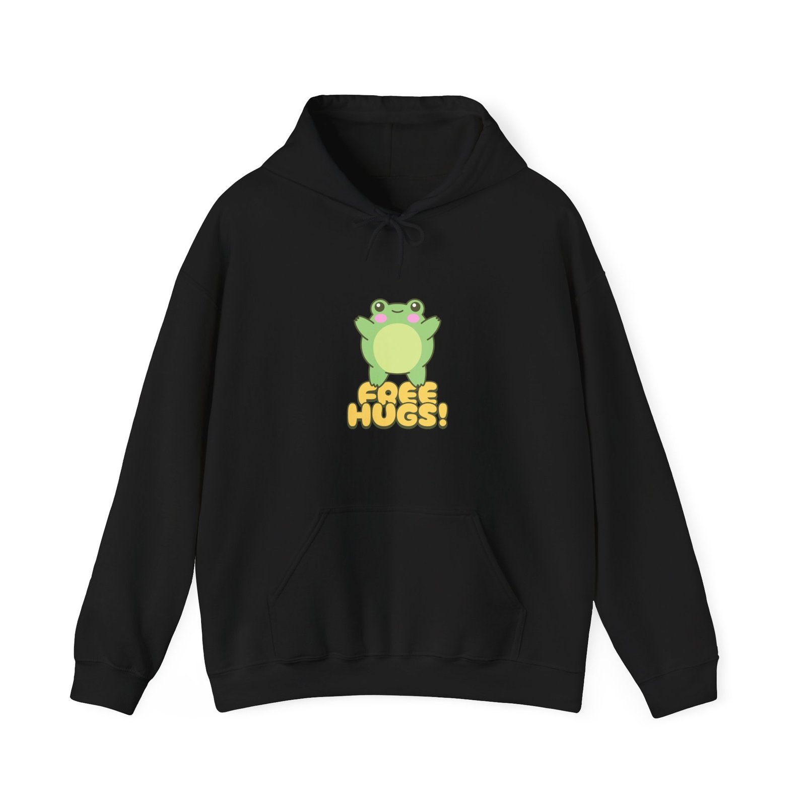 Cute Cartoon Frog Offering Free Hugs Illustration - Hoodie