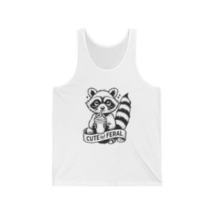 Adorable and Wild Black Raccoon Illustration with Cute Charm - Tank Top