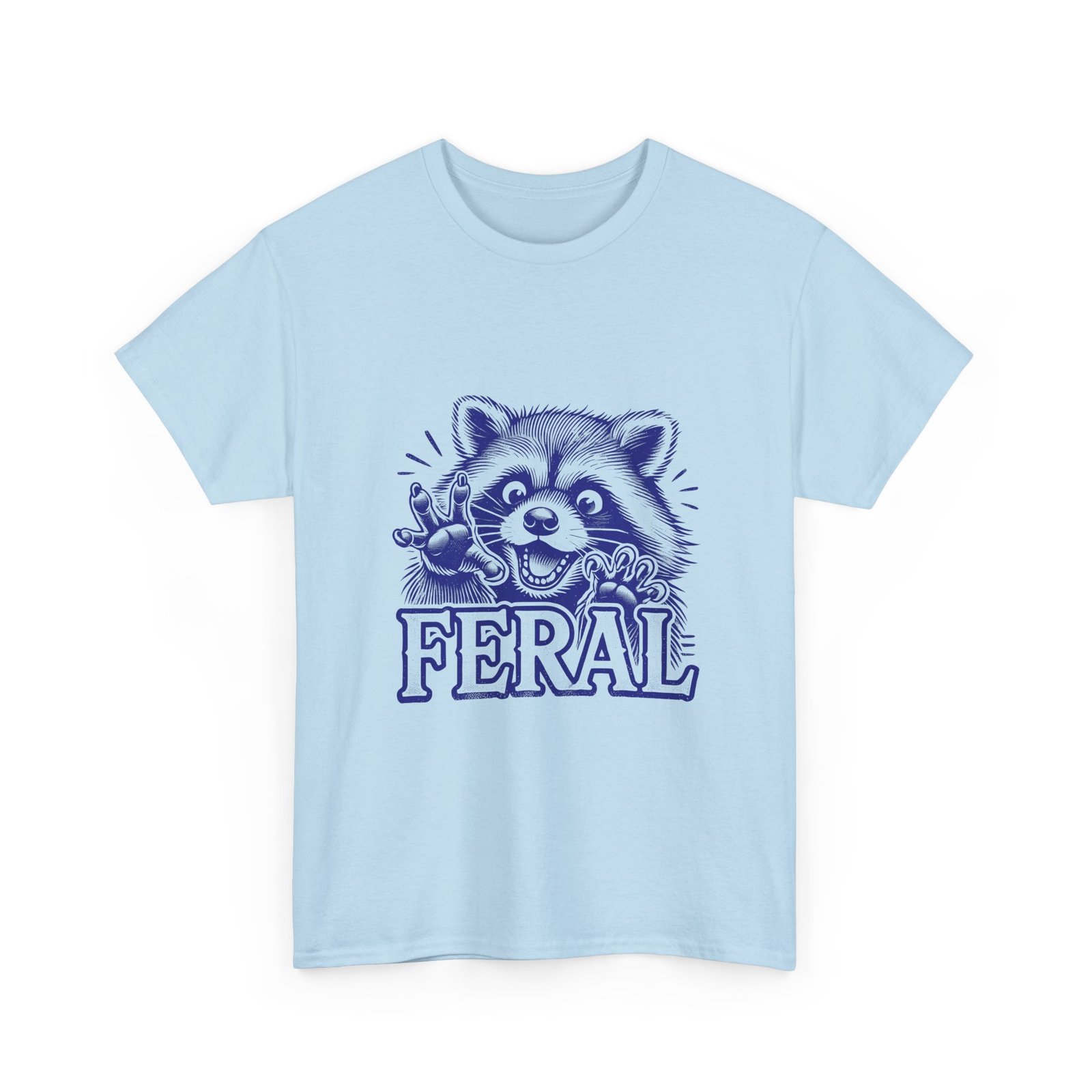 Feral Blue Raccoon with Humorous Expression Illustration - T-shirt - Image 11