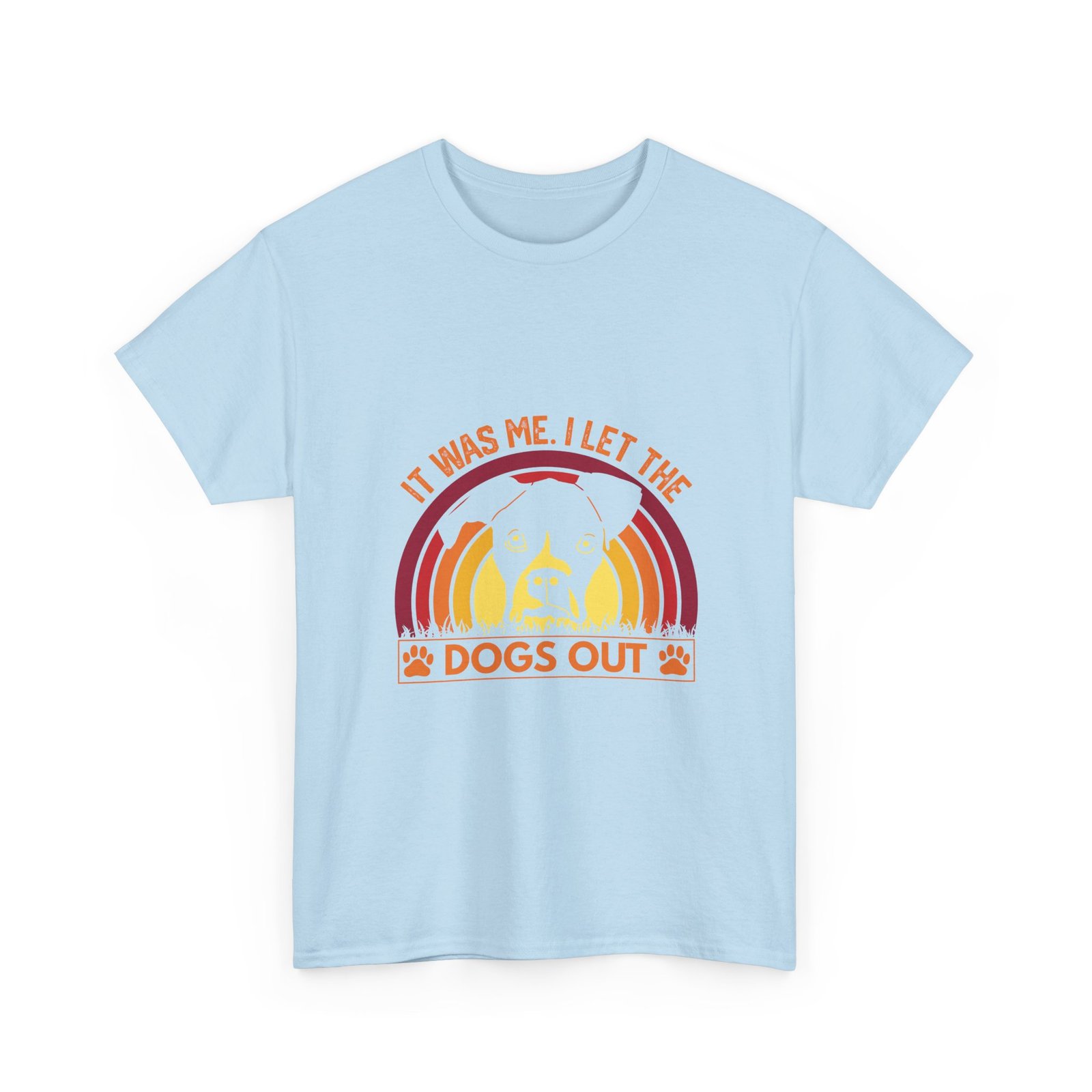 Retro Sunset with Silhouetted Dogs Playing Outdoors - T-shirt - Image 11